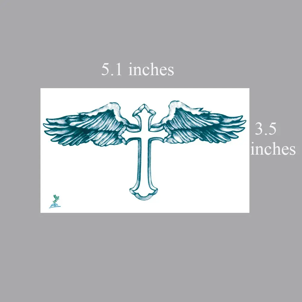 Yeeech Temporary Tattoos for Men Waterproof Long Lasting Neck Design Cross Blessed Wings America Tribal Religious (4 Sheets) | Water-Resistant & Durable - view 2