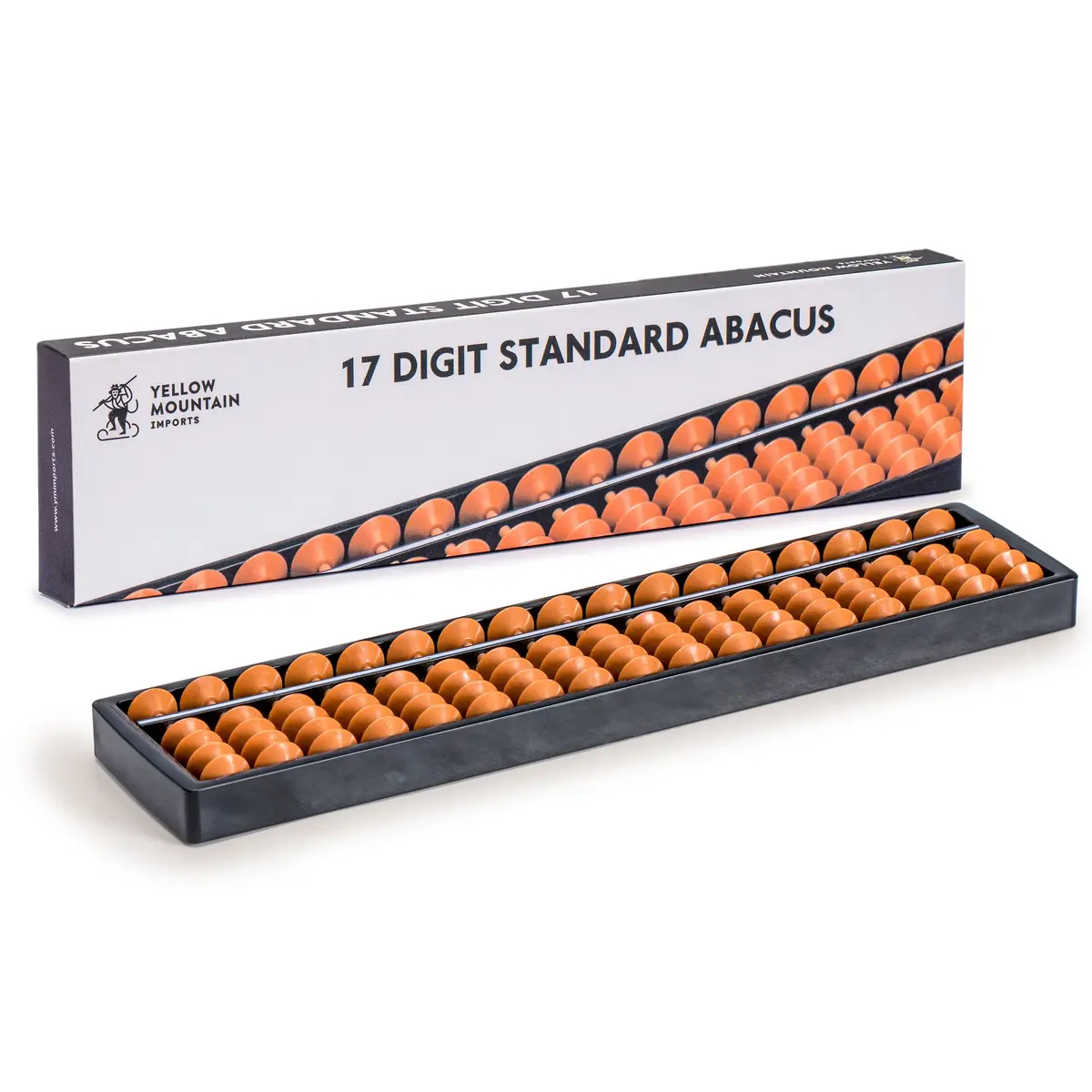 Yellow Mountain Imports 17-Column Soroban Abacus 26.7 cm (10.5 in) | Classic Math Tool for Mental Calculation - main product image