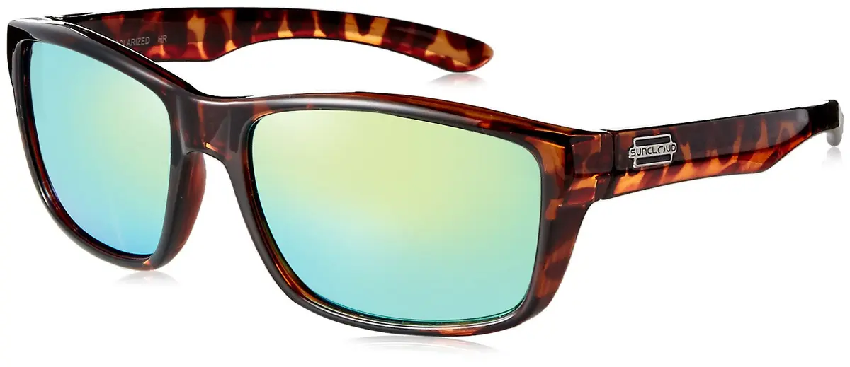 Suncloud Mayor Polarized Sunglass with Polycarbonate Lens, Tortoise Frame/Green Mirror, One Size - view 2