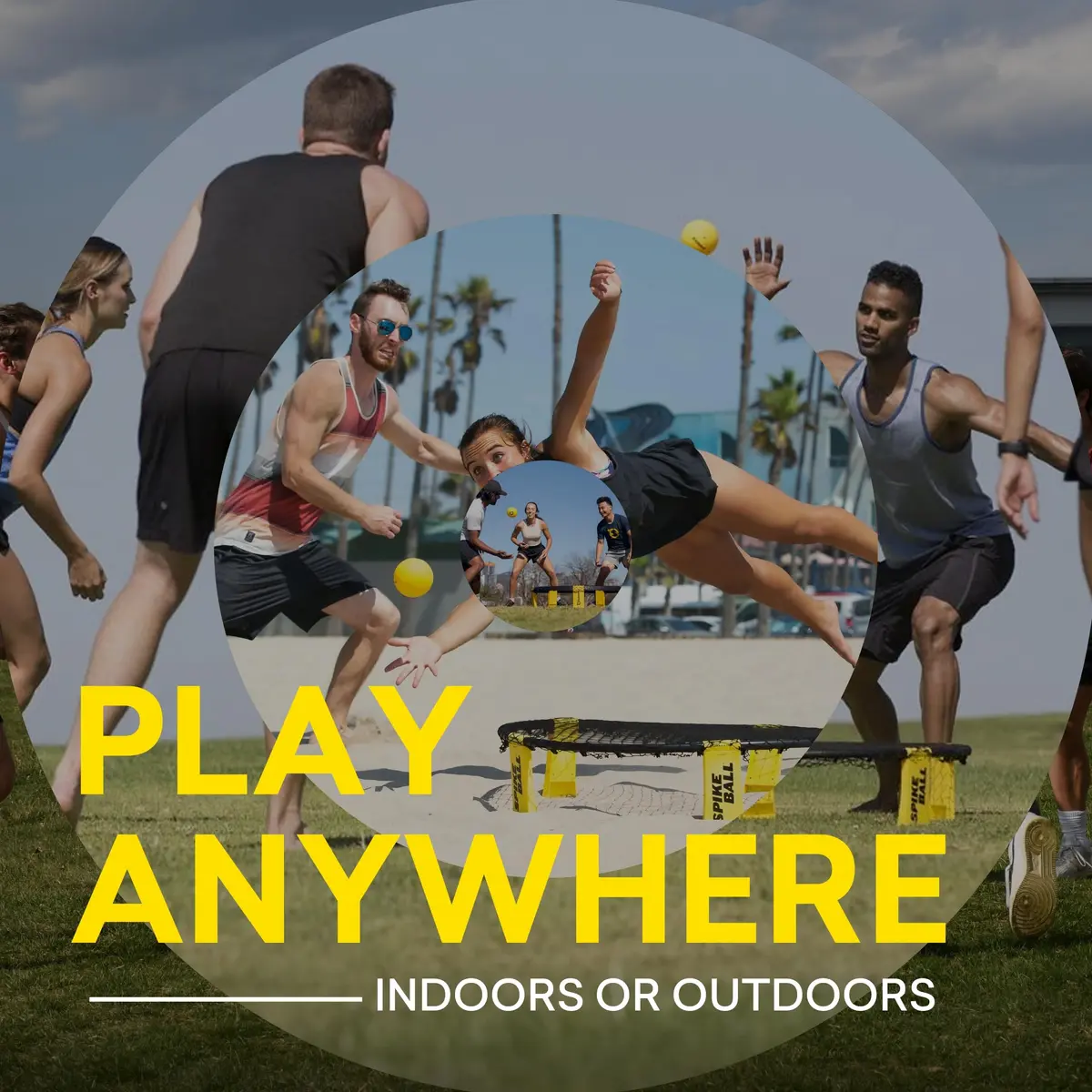 Spikeball The Original Kit 1-Ball Game Set | Outdoor Yard & Camping Games, Yellow & Black - view 5