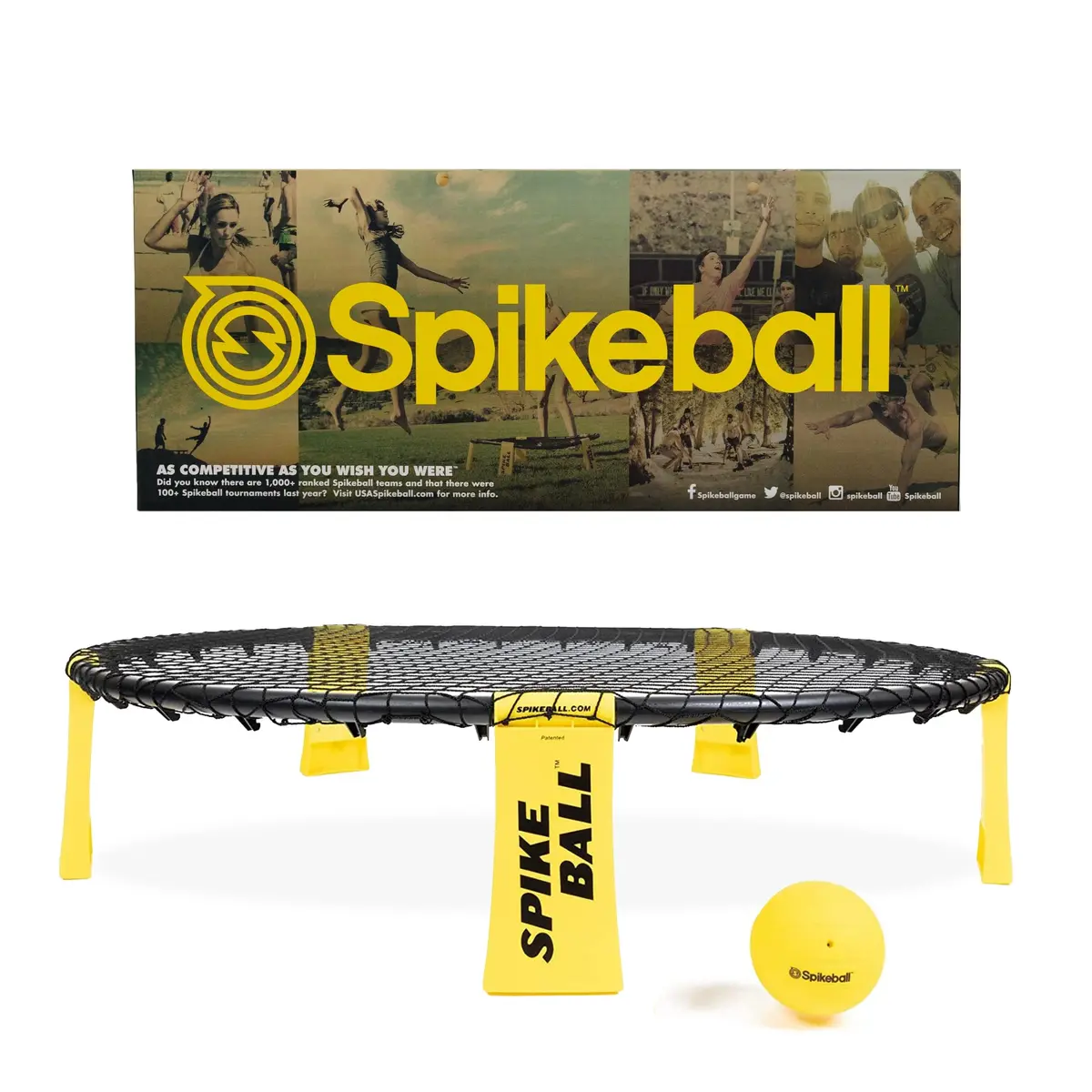 Spikeball The Original Kit 1-Ball Game Set | Outdoor Yard & Camping Games, Yellow & Black - main product image