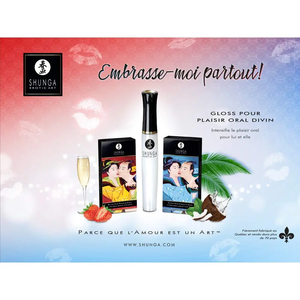 Shunga Divine Oral Pleasure Lipgloss - Coconut Water | Warming, Cooling & Tingling Sensations (70-120 chars) - view 3