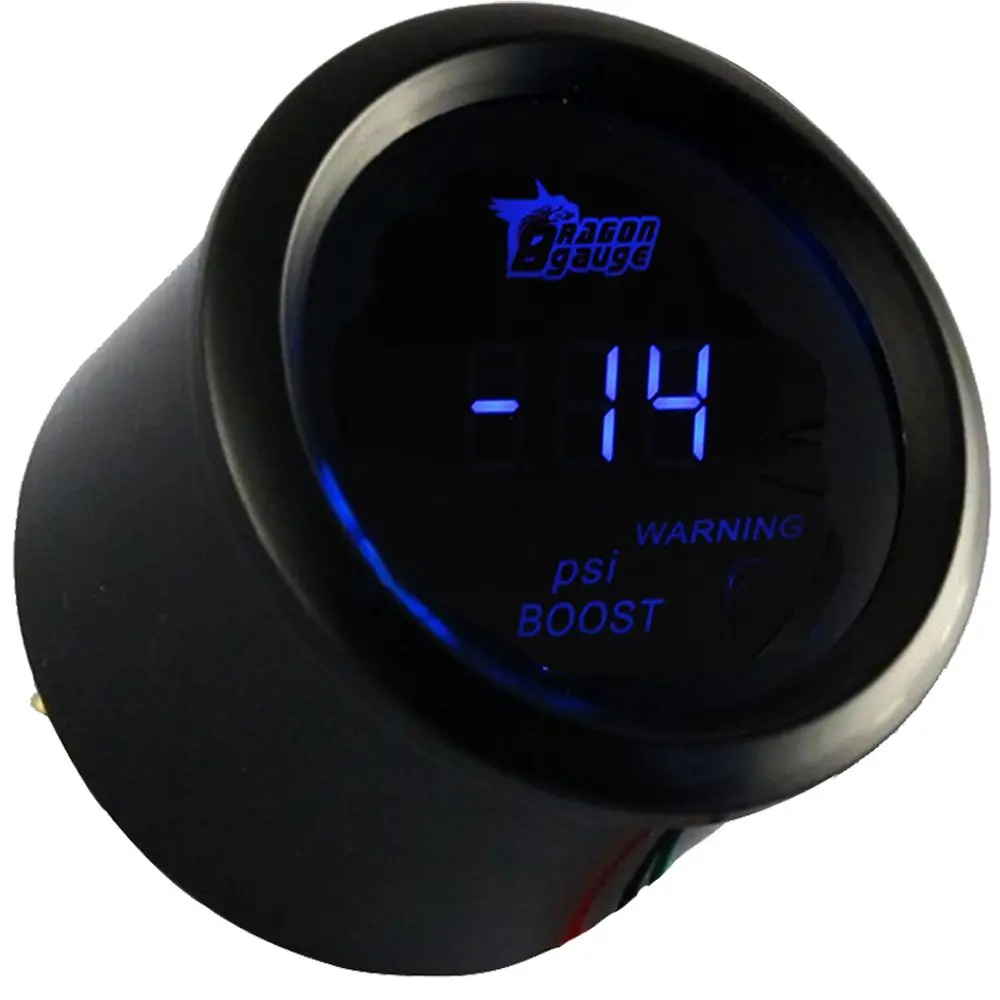 ESUPPORT 52mm Digital Turbo Boost Gauge PSI Blue LED Meter Kit | 14-29 PSI Turbo Boost Gauge - view 5