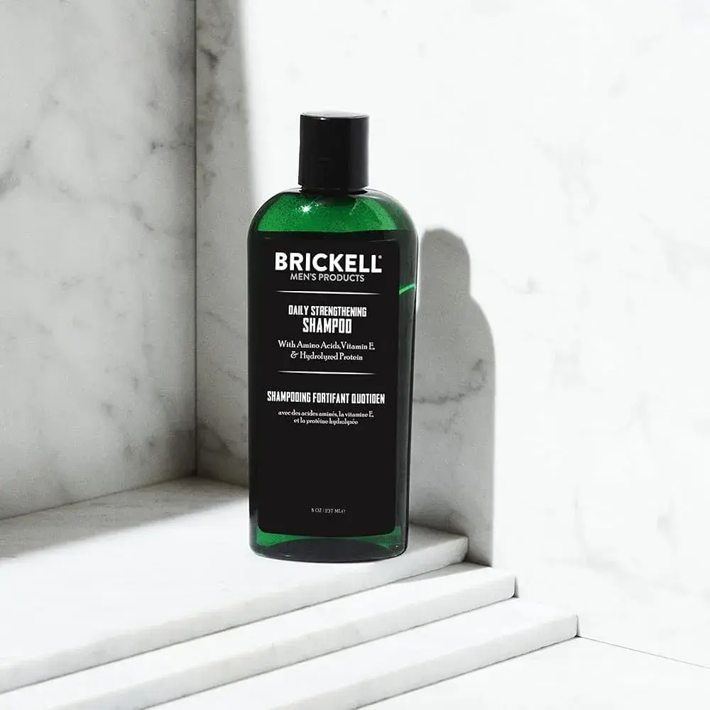 Brickell Men's Products Daily Strengthening Shampoo 236ml (8oz) | Mint & Tea Tree Oil for Scalp Health - view 2