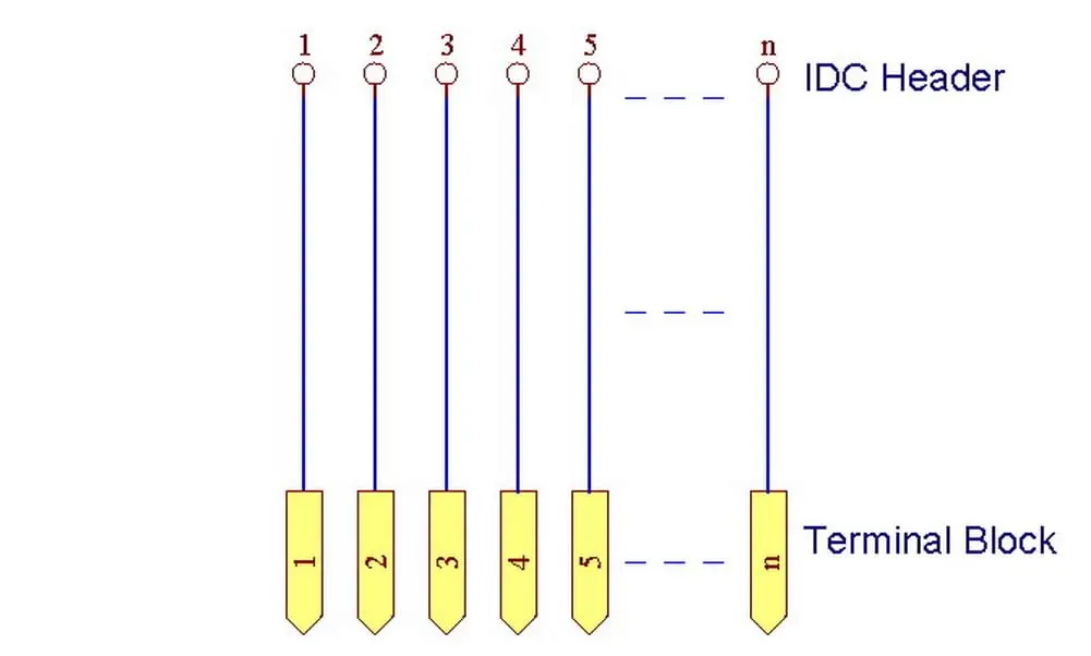 Electronics-Salon Flat Ribbon Cable 0.1" IDC14 2x7Pin | 2.54mm Pitch, 60V, 1A, Dual Copper Layers - view 4
