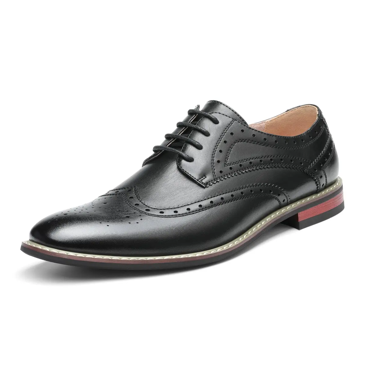 Bruno Marc Men's Classic Oxford Wingtip Dress Shoes 8 D(M) Black | Modern Formal Style with Comfort - main product image
