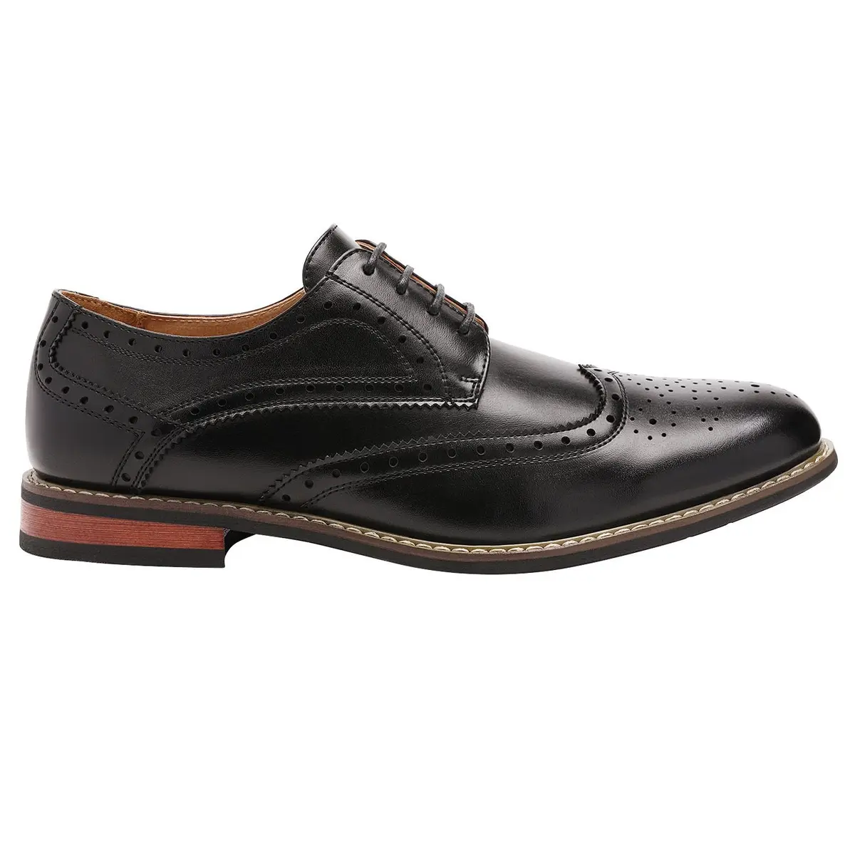 Bruno Marc Men's Classic Oxford Wingtip Dress Shoes 8 D(M) Black | Modern Formal Style with Comfort - view 9