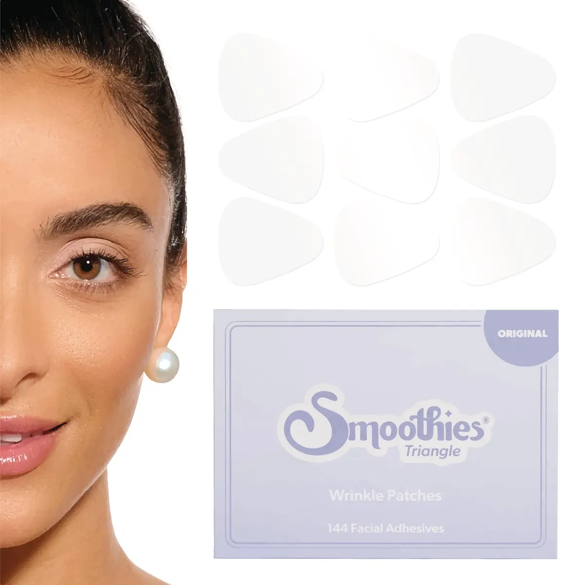 Smoothies Triangle Wrinkle Patches for Face Overnight | Firm & Smoother Skin, Made in the USA - main product image