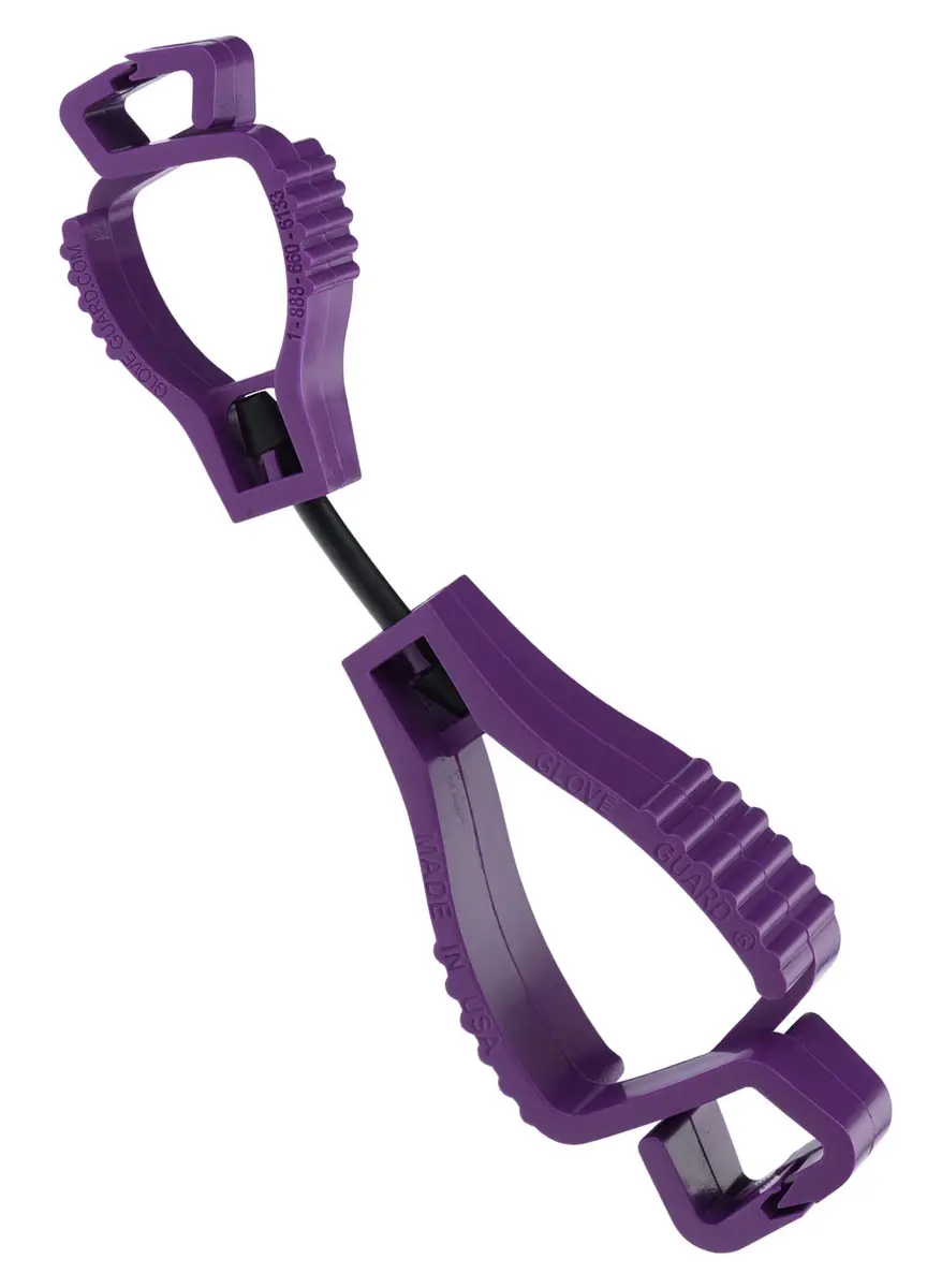 Glove Guard 1939PR Clip, Purple Large | Redundant Safety Breakaway for Gloves & PPE - main product image