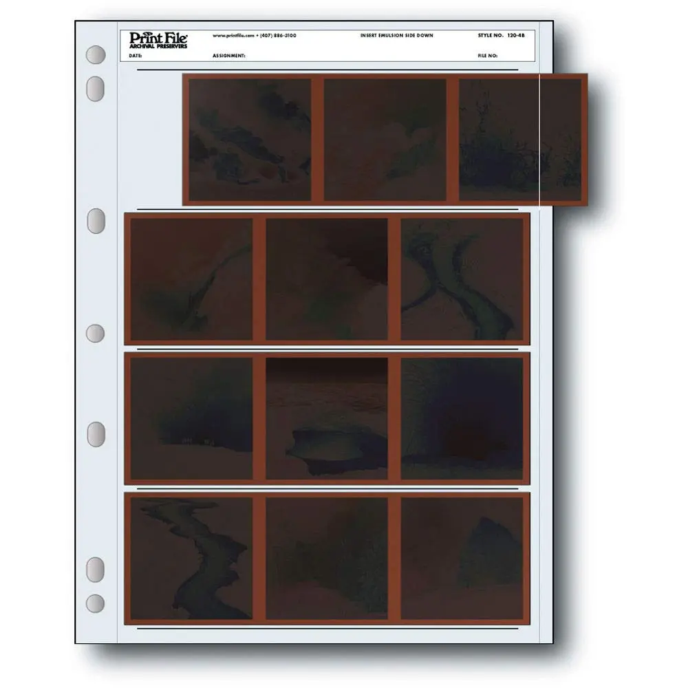 Print File 120-4B Negative Preservers for 120 Film | 25 Pack, Clear, Archival Quality - view 2