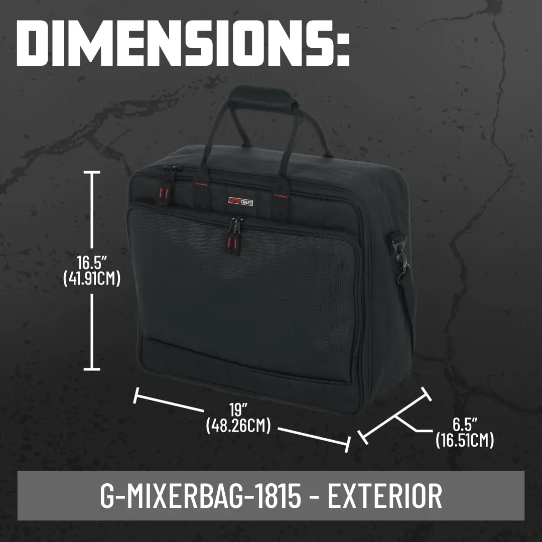 Gator 18.5 x 15 x 6.5" Padded Mixer Carry Bag | Rugged Nylon, Dual-Layer Padding, USA Support - view 6