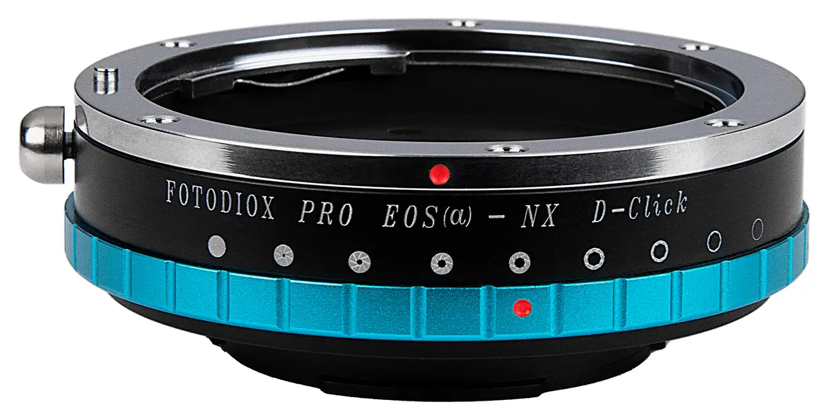 Fotodiox Pro IRIS Lens Mount Adapter Compatible with Canon EOS EF Full Frame Lenses to Samsung NX Mount Cameras - main product image