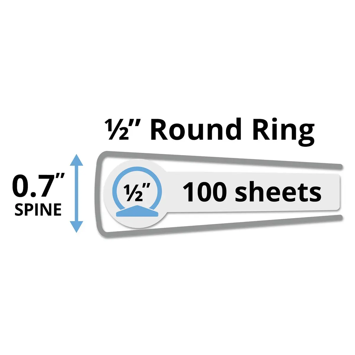 Avery Economy View Binder 1/2in Capacity Set of 3 White | Holds 11 x 8.5 Inch Sheets - view 3