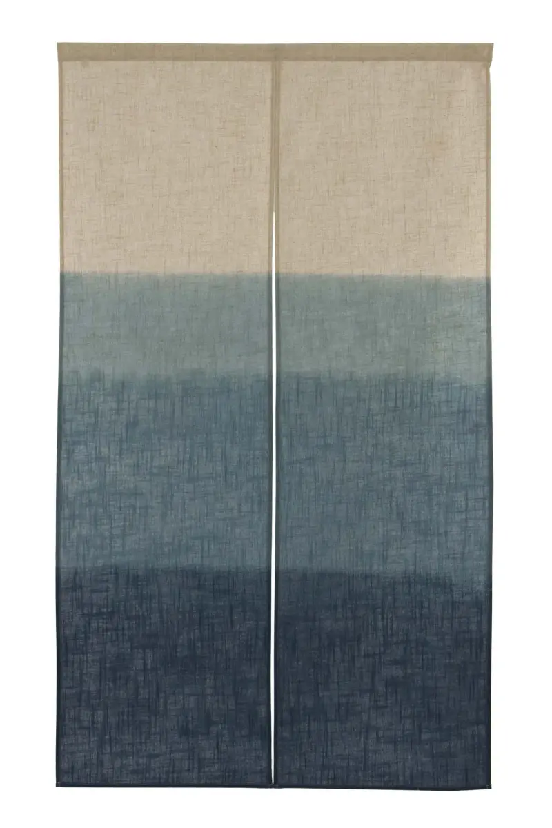 NARUMI 鸣海 Blue Noren Curtain Tapestry 85cm x 150cm | Japanese Style Light-Filtering Doorway Divider - main product image