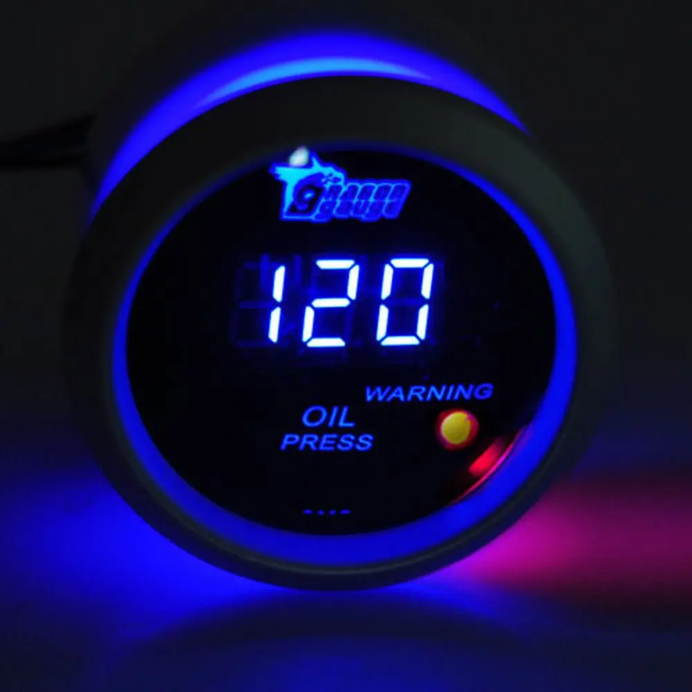 ESUPPORT Digital Oil Press Gauge Kit 52mm (2") Blue LED | 0-120 PSI Pressure Monitoring - view 2