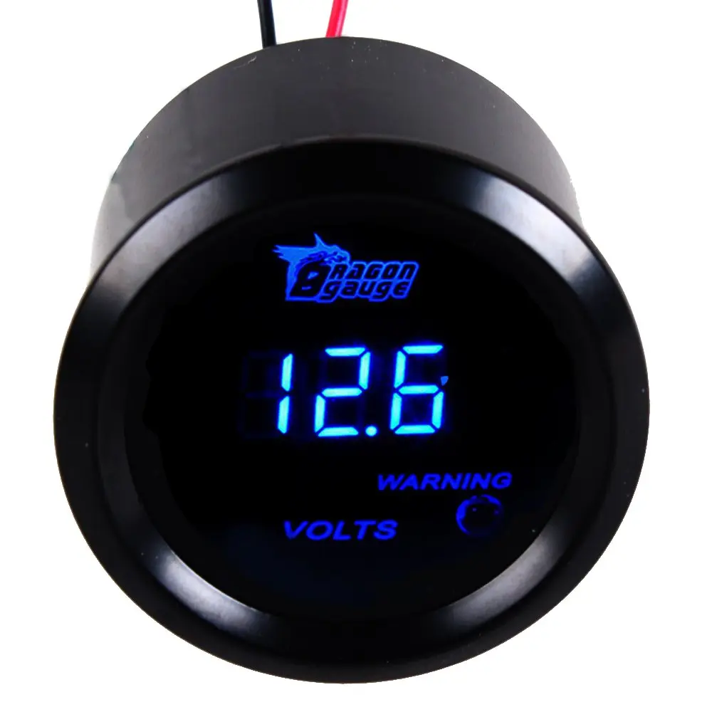 ESUPPORT Car 2" 52mm Digital Volt Voltage Gauge Kit Blue LED | 12V Auto Meter - view 5