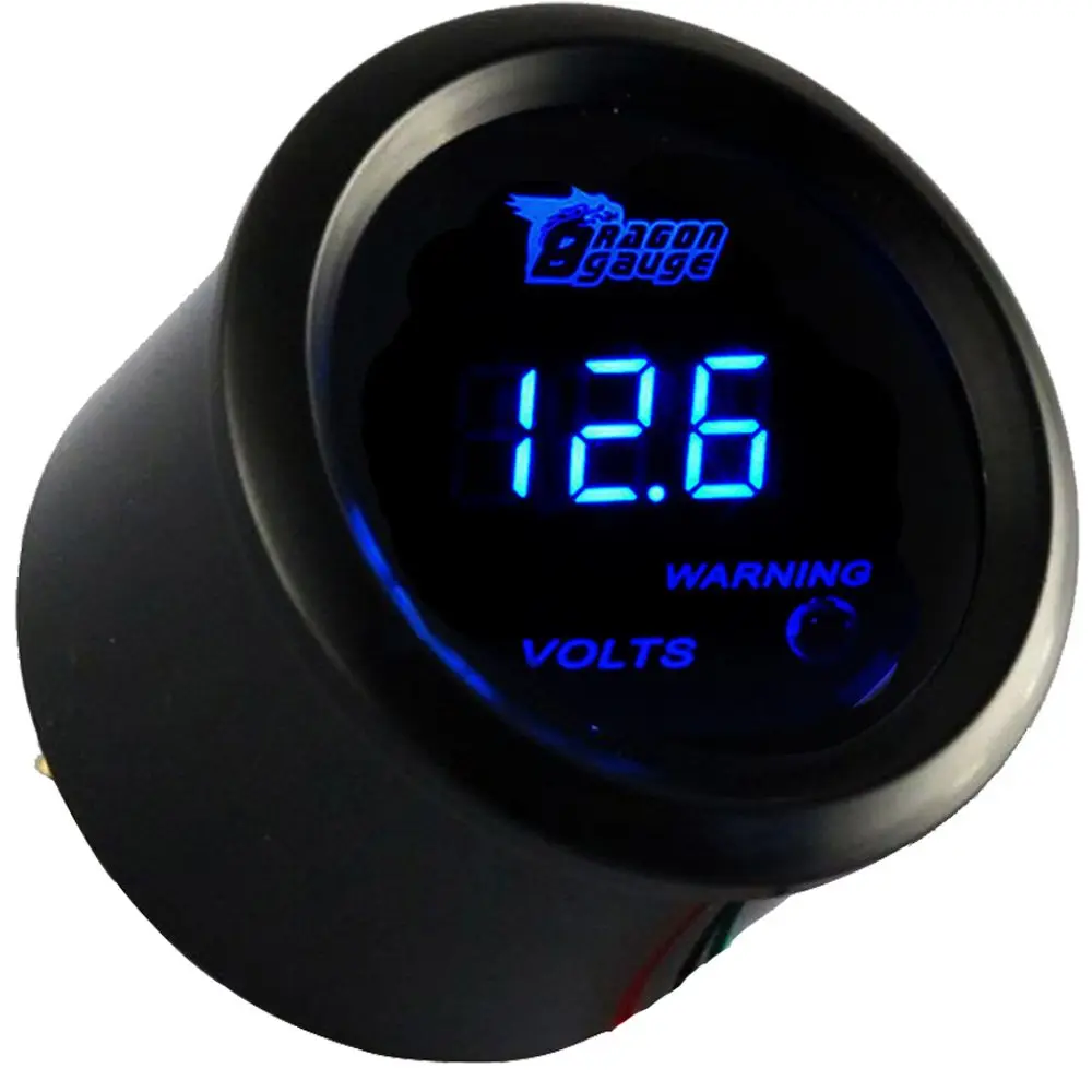 ESUPPORT Car 2" 52mm Digital Volt Voltage Gauge Kit Blue LED | 12V Auto Meter - view 6