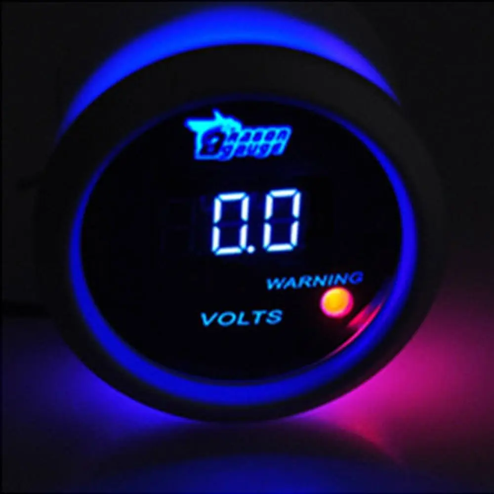 ESUPPORT Car 2" 52mm Digital Volt Voltage Gauge Kit Blue LED | 12V Auto Meter - view 2