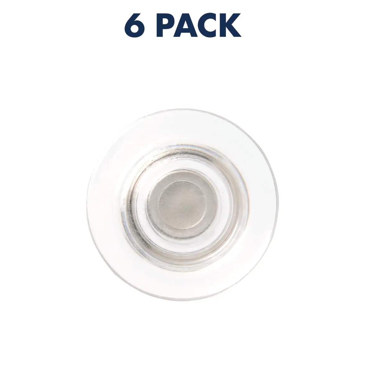 Quartet Clear Round Rare Earth Magnets 1/2" Diameter, 6 Pack | Strong Hold for Glass Whiteboards - view 5