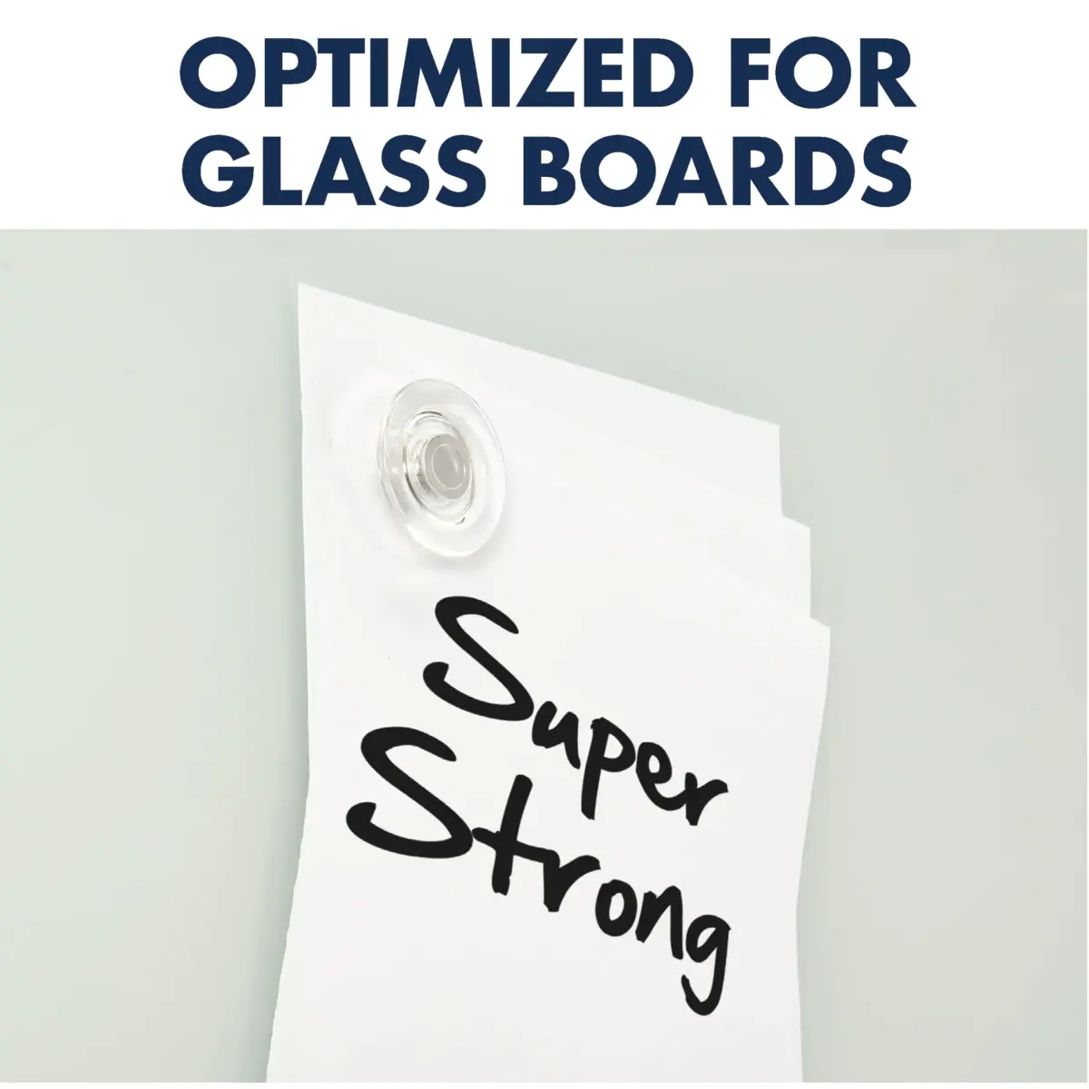 Quartet Clear Round Rare Earth Magnets 1/2" Diameter, 6 Pack | Strong Hold for Glass Whiteboards - view 3