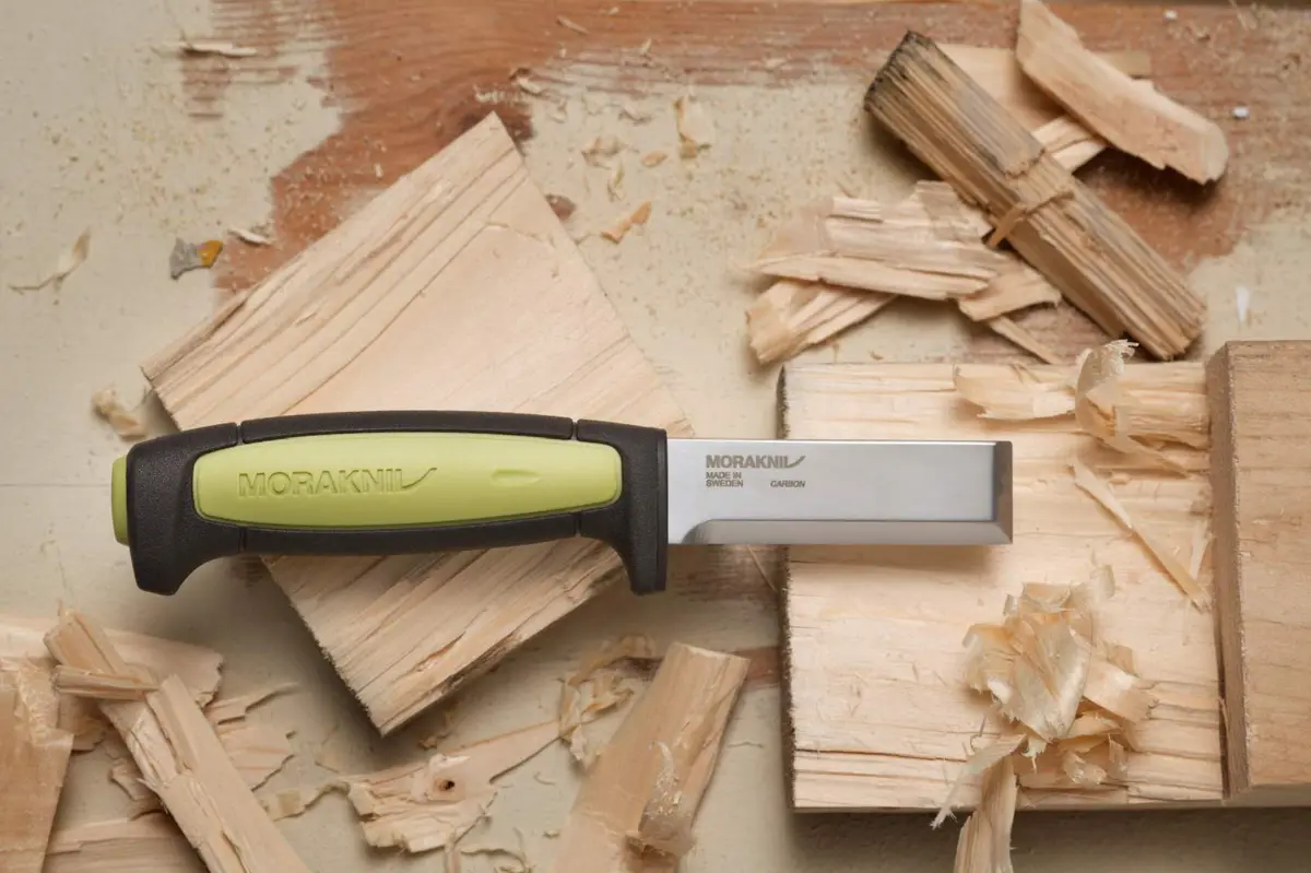 Morakniv Craftline 3 Inch Carbon Steel Wood Chisel with Sheath | Ready-to-Use Edge for Woodworking - view 2
