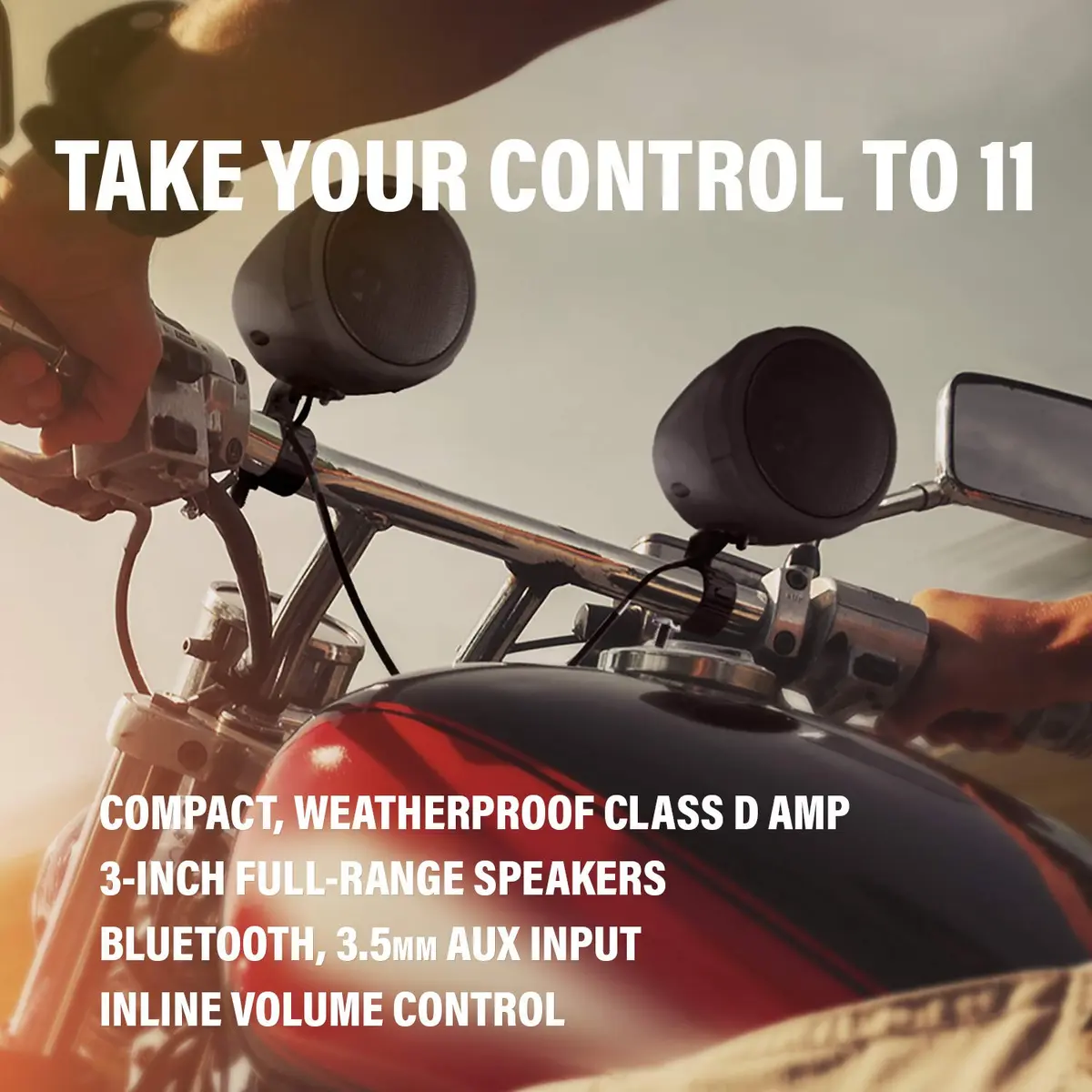 BOSS Audio Systems MCBK420B Motorcycle Speakers & 2 Channel Amp Package | Bluetooth Weatherproof Audio (70-120 chars) - view 5