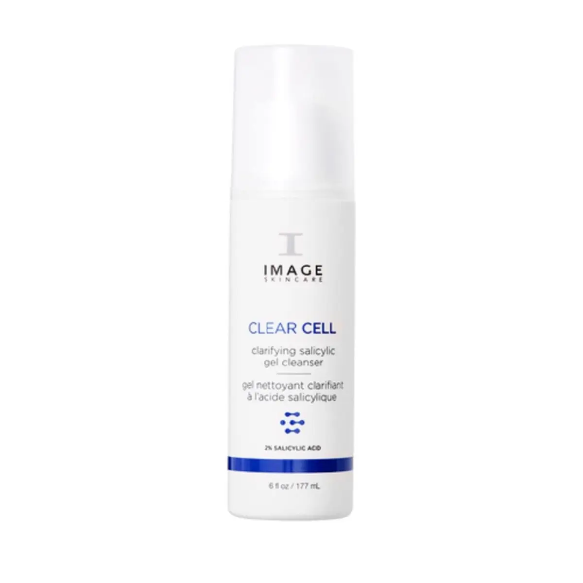 IMAGE Skincare CLEAR CELL Salicylic Gel Cleanser 6 fl oz | Gently exfoliates excess oil, shine & impurities for healthy skin - main product image