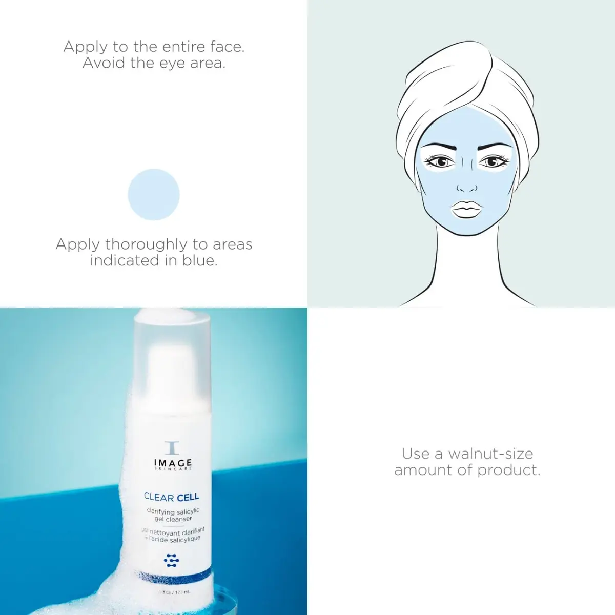 IMAGE Skincare CLEAR CELL Salicylic Gel Cleanser 6 fl oz | Gently exfoliates excess oil, shine & impurities for healthy skin - view 3