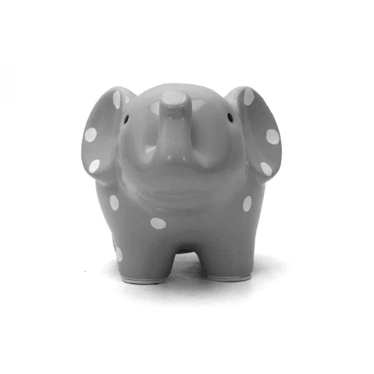 Child to Cherish Ceramic Polka Dot Elephant Piggy Bank, Grey | Durable, Hand-Painted Kids Money Bank - view 5