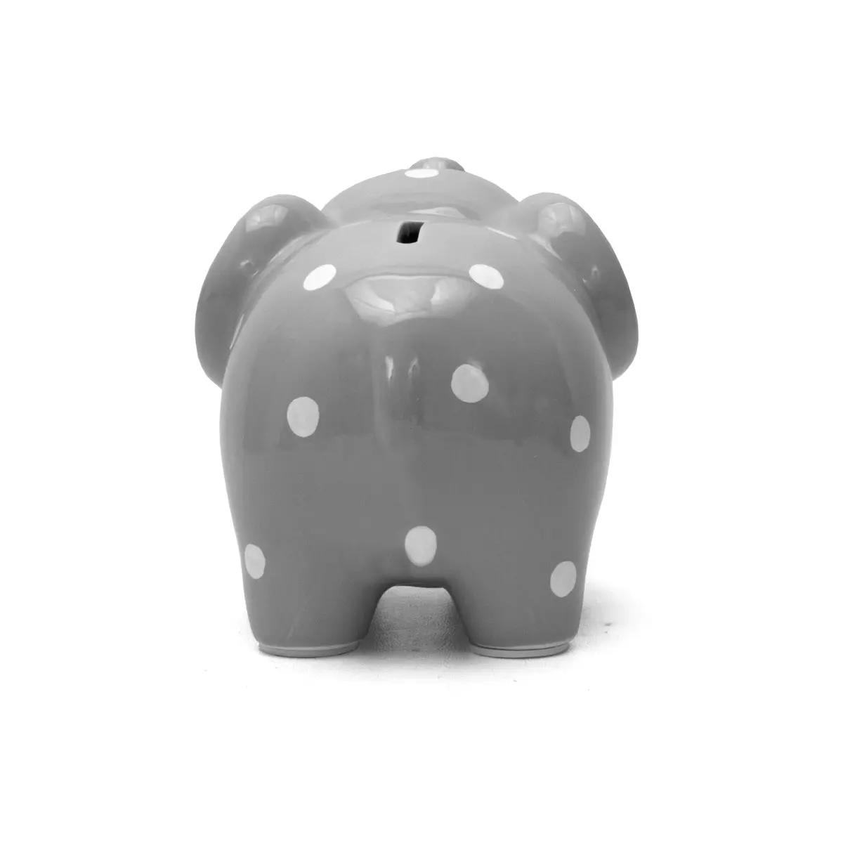 Child to Cherish Ceramic Polka Dot Elephant Piggy Bank, Grey | Durable, Hand-Painted Kids Money Bank - view 6