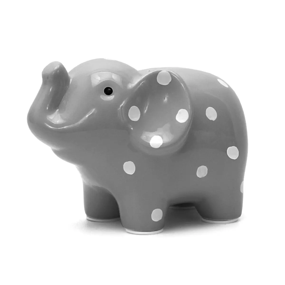 Child to Cherish Ceramic Polka Dot Elephant Piggy Bank, Grey | Durable, Hand-Painted Kids Money Bank - view 4