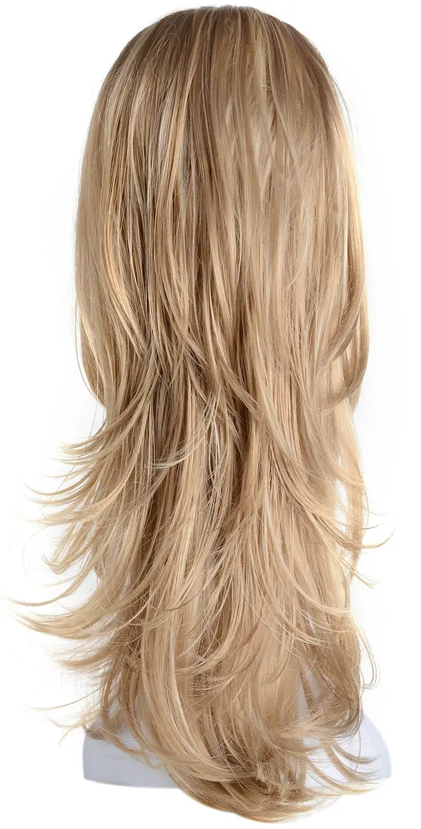 Onedor 22" Semi Curly Hair Women Ladies 3/4 Half Wig Synthetic Fibers with Mesh Cap - main product image