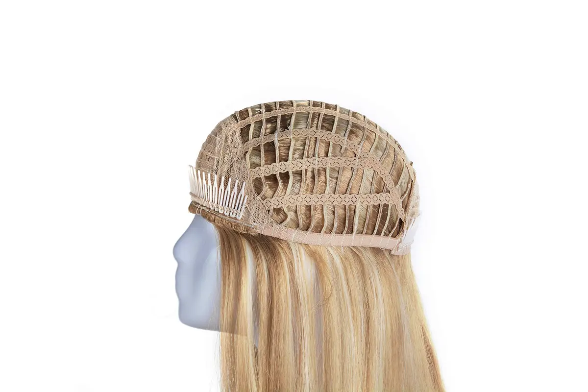 Onedor 22" Semi Curly Hair Women Ladies 3/4 Half Wig Synthetic Fibers with Mesh Cap - view 5