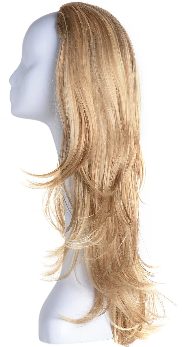 Onedor 22" Semi Curly Hair Women Ladies 3/4 Half Wig Synthetic Fibers with Mesh Cap - view 2