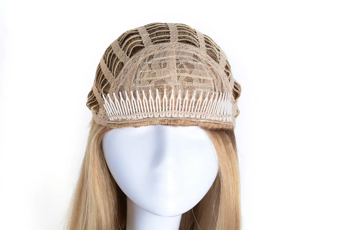 Onedor 22" Semi Curly Hair Women Ladies 3/4 Half Wig Synthetic Fibers with Mesh Cap - view 4