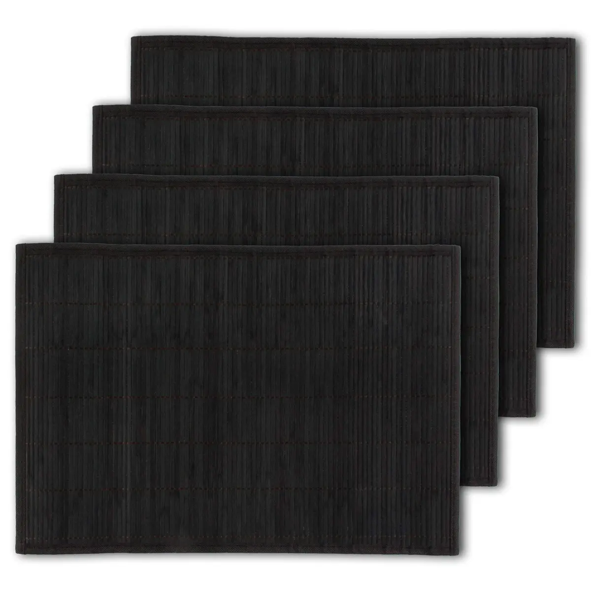 BambooMN Bamboo Placemat - 18" x 13" | Reversible, Natural Bamboo, 4 pcs - main product image