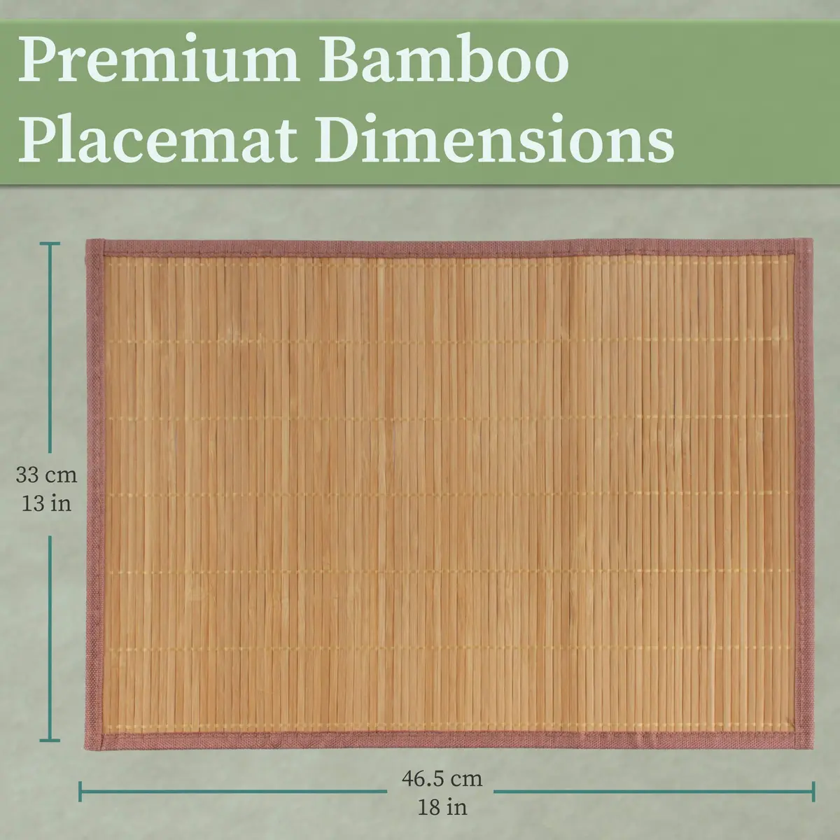 BambooMN Bamboo Placemat 18" x 13" Brown | Reversible & Eco-Friendly (70-120 chars) - view 4