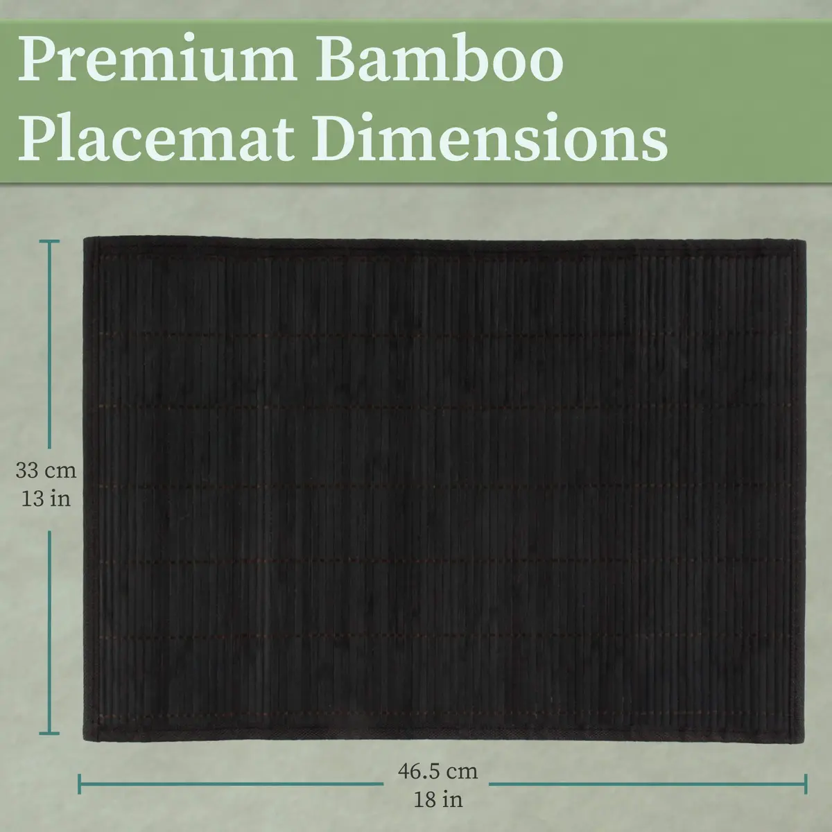 BambooMN Bamboo Placemat 18" x 13" | Reversible, Natural Bamboo, 8 pcs - view 4