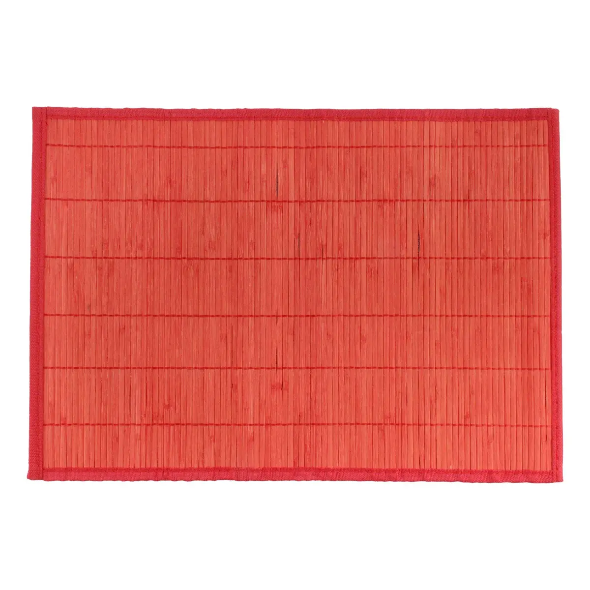 BambooMN Bamboo Placemat 18" x 13" | Red, 4 pcs, Reversible & Eco-Friendly - view 2