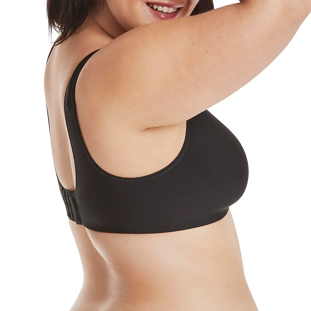 Hanes Women's Comfort Evolution Bra, Black, Large | Wireless Full-Coverage Support with Cooling Comfort - view 2