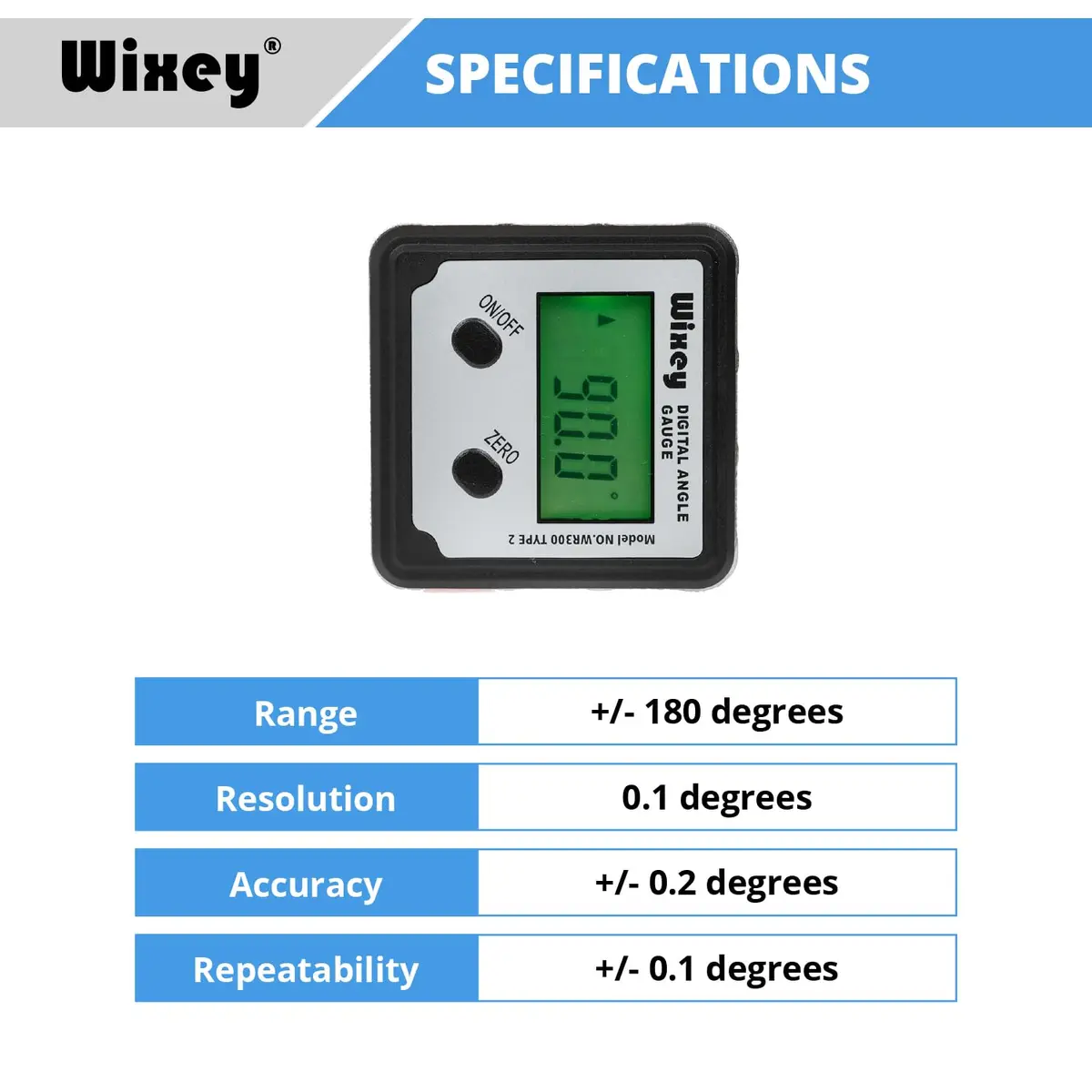 Wixey Digital Angle Gauge for Table Saw & Miter Saw, Magnetic | Precise, Backlit LCD, Magnetic Base - view 7