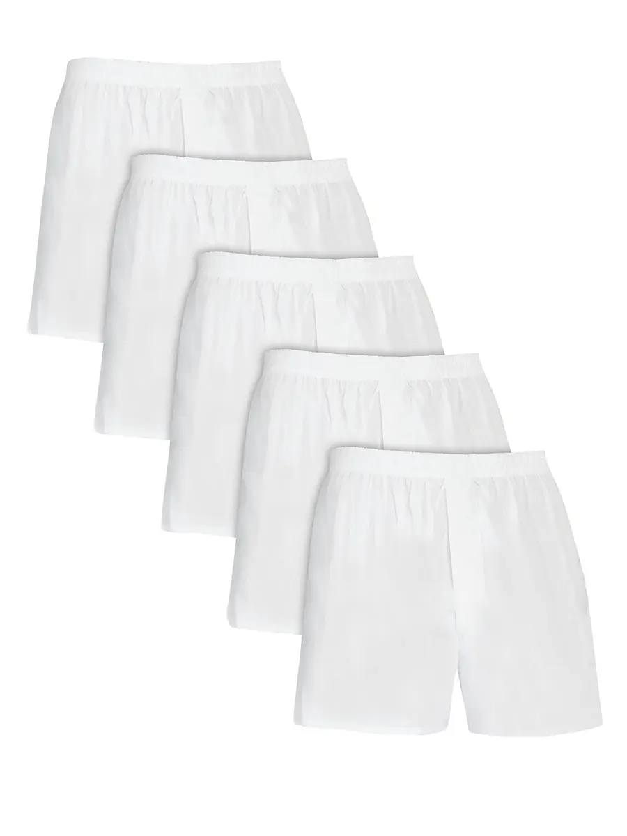 Fruit of the Loom Men's 5 Pack Boxer White Medium | Soft Cotton Blend, All-Day Comfort - main product image