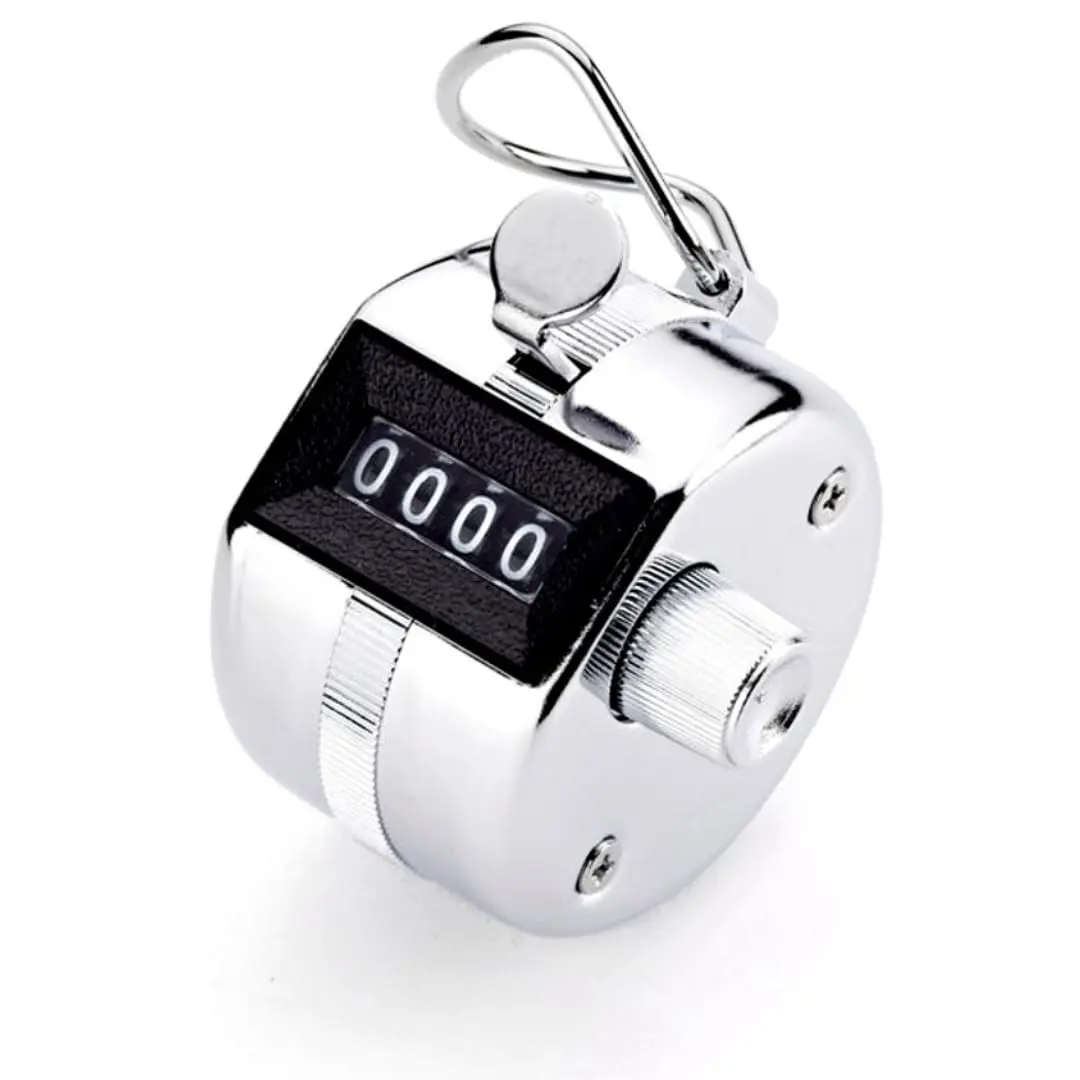 Digi 1st TC-04 Handheld Tally Counter 1-Pack | Mechanical Digital Pitch Counter, Heavy Duty Metal, Silver - main product image