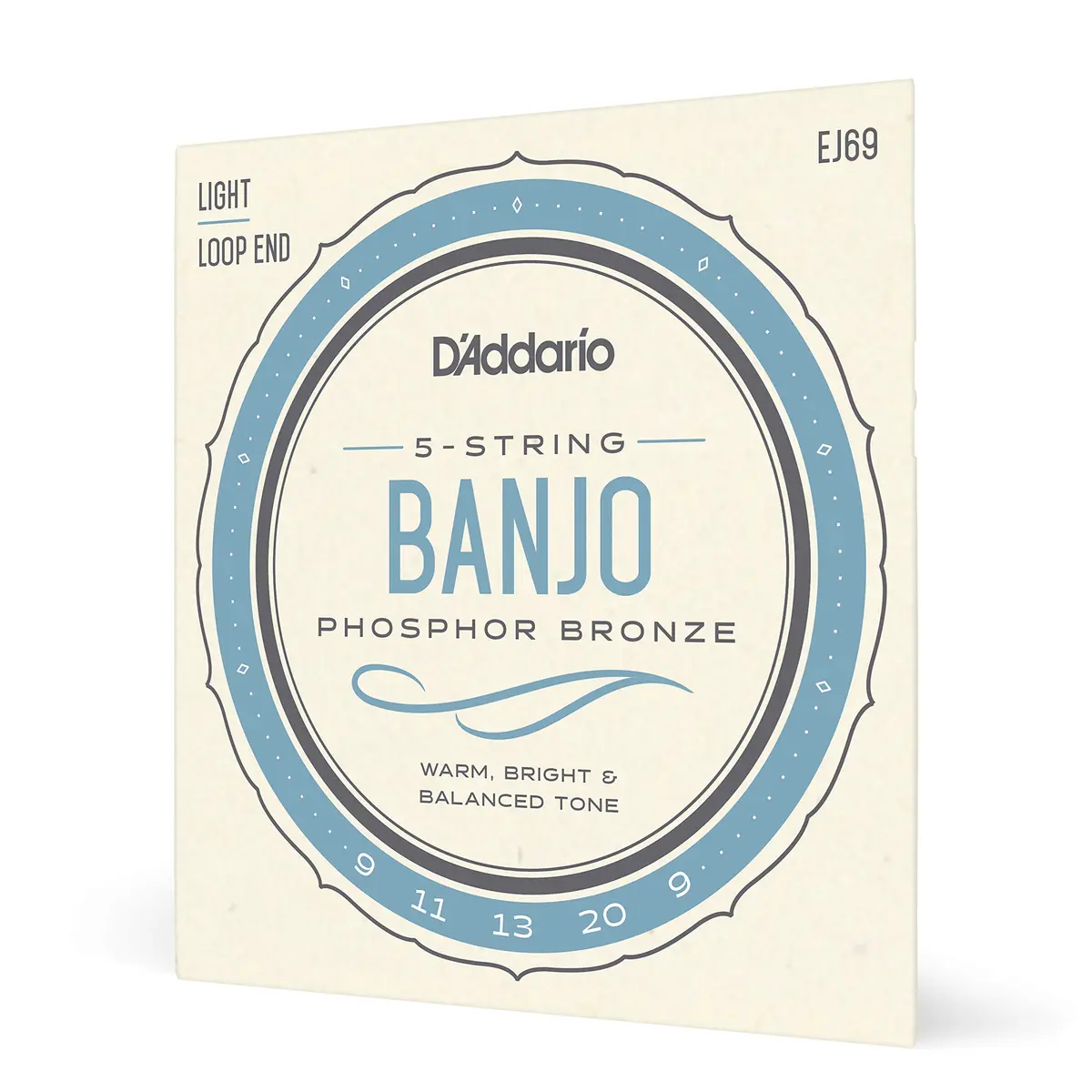 D'Addario EJ69 Phosphor Bronze Banjo Strings 9-20 | Warm, Bright Tone - main product image