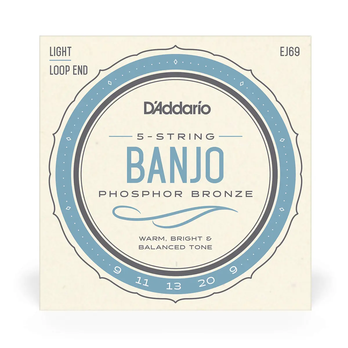 D'Addario EJ69 Phosphor Bronze Banjo Strings 9-20 | Warm, Bright Tone - view 2