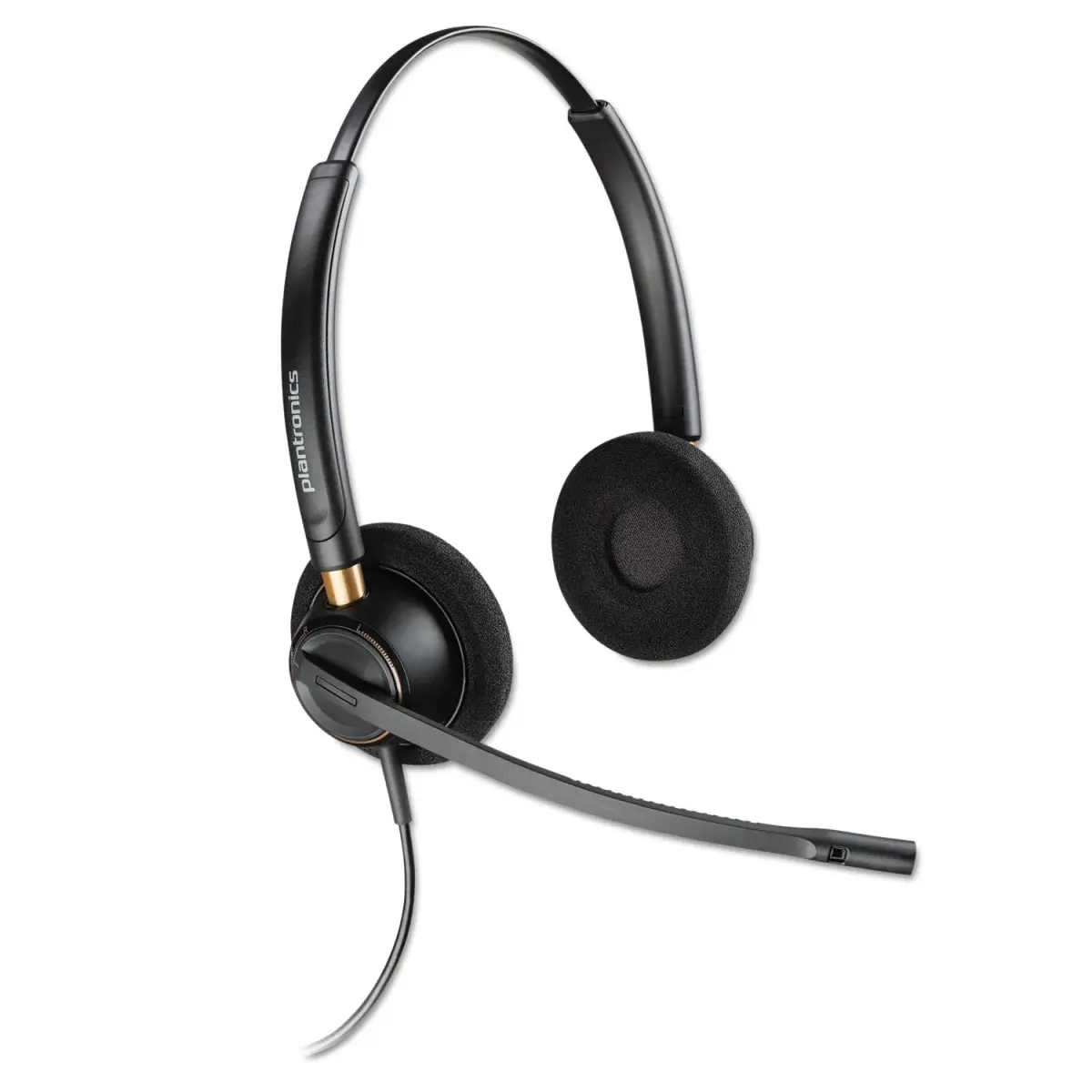 Poly EncorePro 520 QD Headset (PLT) — Dual Ear, Professional, Black | Ideal for Call Centers & Hybrid Work - main product image