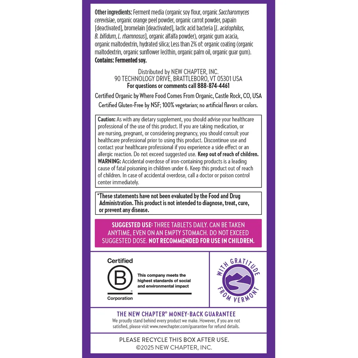 New Chapter Perfect Postnatal Multivitamin 96 Count | Supports Lactation & Energy - view 7
