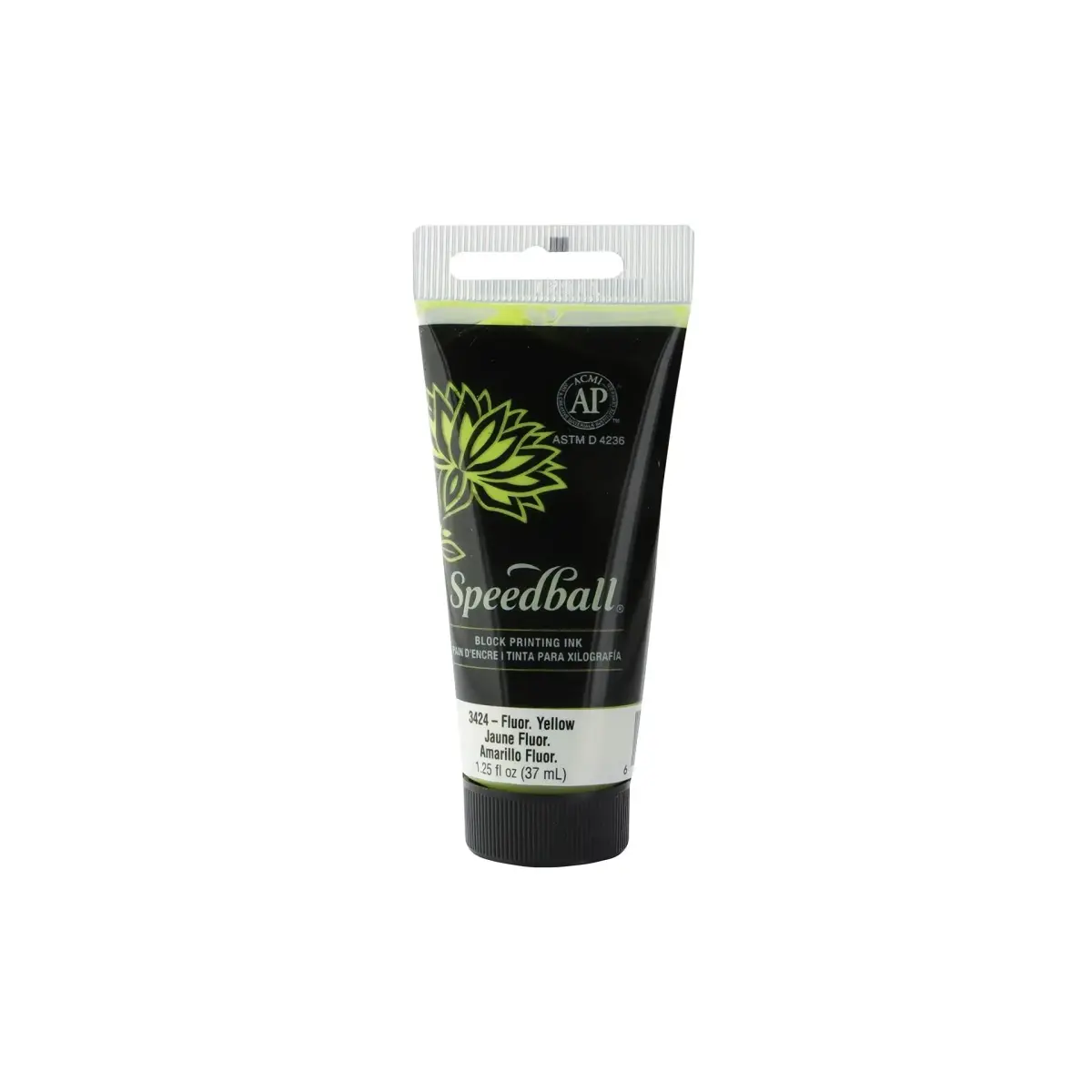 Speedball Water Soluble Block Printing Ink - Fluorescent Yellow, 37ml (1.3 fl oz) - main product image