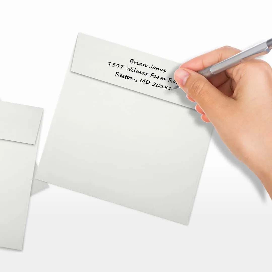 LUXPaper Square Invitation Envelopes | Peel & Press | 6" x 6" | Natural White | 100% Cotton | 80lb. Text - view 6