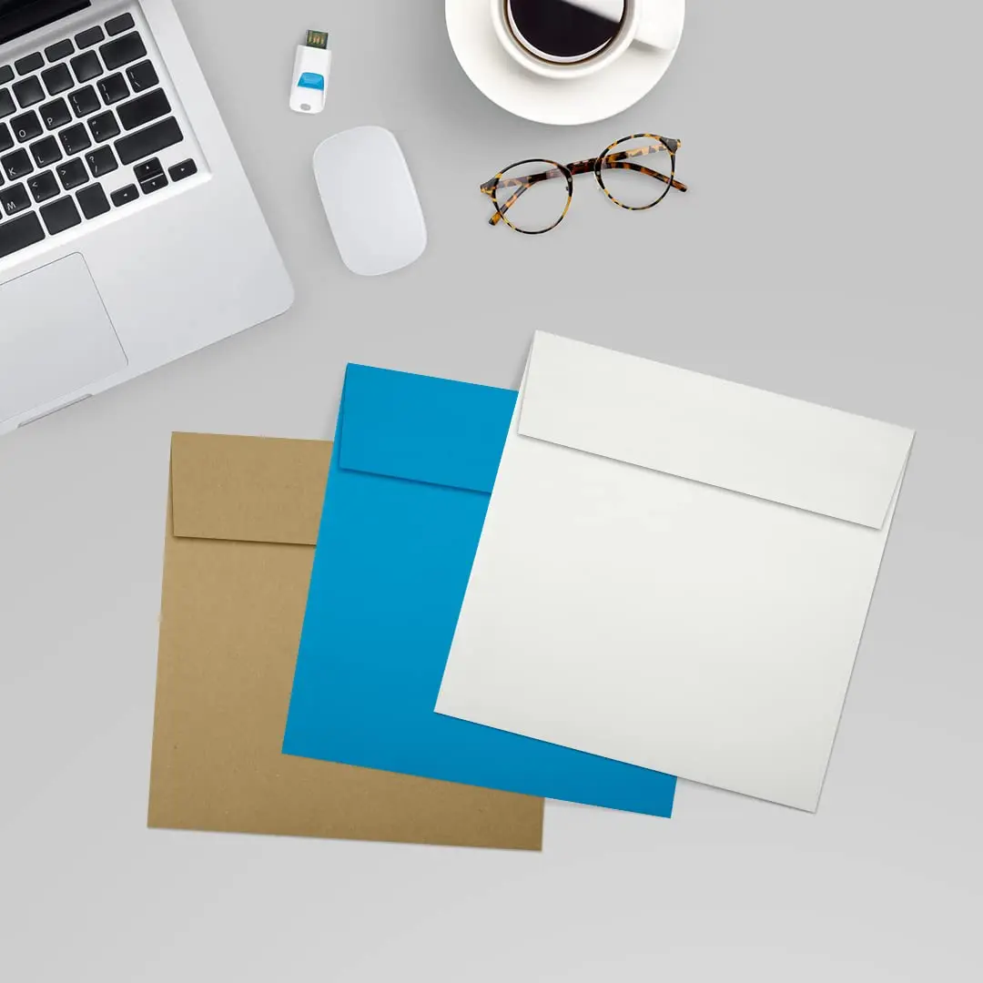 LUXPaper Square Invitation Envelopes | Peel & Press | 6" x 6" | Natural White | 100% Cotton | 80lb. Text - view 8